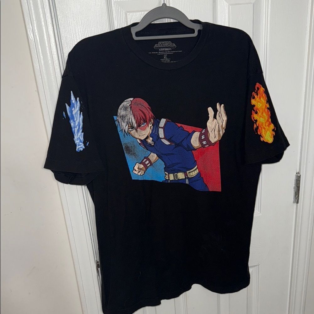 Black Graphic Anime T-Shirt